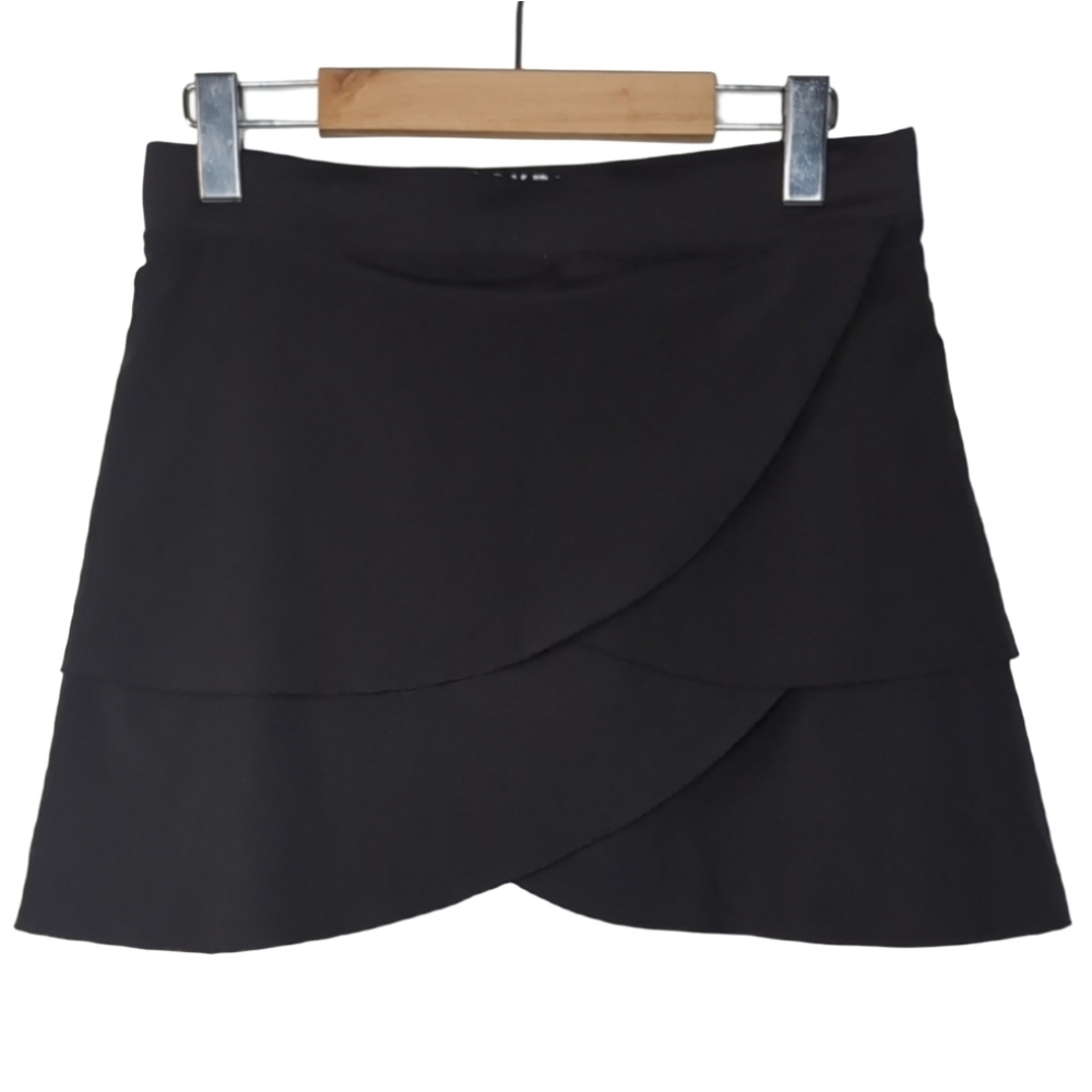 Soybu Women's XS Black Layer Stretch Mini Skort Athletic